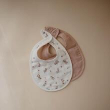 Mushie Muslin Bib Art.101254 Детский хлопковый слюнявчик,2 шт