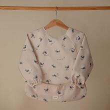 Mushie Long Sleeve Bib Art.101903 Whales Bērnu lacīte / priekšautiņš ar rociņām