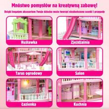 WOOPIE leļļu māja Villa ar piederumiem un lelli 296 gab.