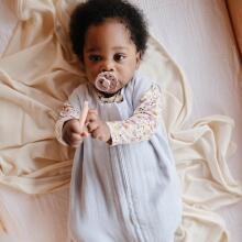 Mushie Ribbed Baby Blanket Blanket Art.101260 Blush Dabīgas kokvilnas pleds 90x90cm