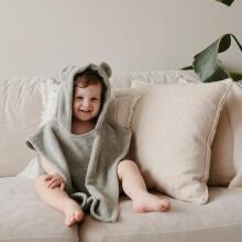 Mushie Bath Poncho Art.101633 Bear Moss Полотенце-пончо