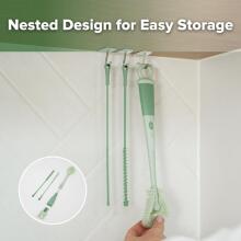 Haakaa 5-in-1 Cleaning Brush Set Art.BHK177-SG Silikona birste pudeļu un knupīšu mazgāšanai