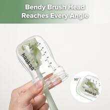 Haakaa 5-in-1 Cleaning Brush Set Art.BHK177-SG Silikona birste pudeļu un knupīšu mazgāšanai