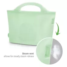 Haakaa Multipurpose Steamer & Steriliser Bag  Art.UTE102-LE Lime Многоцелевой пакет для стерилизации и пароварки ,1 шт.  1250 мл