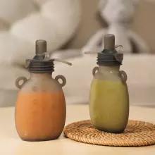 Haakaa Happy Bear Silicone Goody Pouch Art.MHK162 vairākkārt lietojams saspiežamais konteineris,170ml
