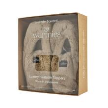 Warmies - Heatable Luxury Slippers - Latte