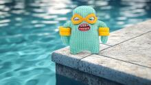 Fuggler Vacay Vibes – plīša rotaļlieta (Mr Needles, piparmētru)