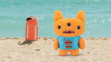 Fuggler Vacay Vibes by ZURU Smieklīga, neglīta briesmoņa plīša kolekcijas rotaļlieta - Reek-O - oranža, bērnu mīkstā rotaļlieta