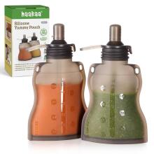 Haakaa Silicone Yummy Pouch  Art.MHK130 Силиконовый контейнер  для  воды, пюре, соков ,2 шт,130мл