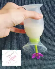 Haakaa Breast Pump Flower Stopper Gen.2 Art.GBHK011-W Mолокоотсос для сбора грудного молока с цветочным стопором,150мл