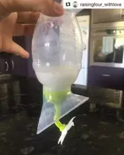 Haakaa Breast Pump Flower Stopper Gen.2 Art.GBHK011-O Mолокоотсос для сбора грудного молока с цветочным стопором,150мл