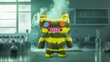 Fuggler Laboratory Misfits by ZURU Smieklīga, neglīta briesmoņa plīša kolekcijas rotaļlieta - Indecisive Monster - zaļa un dzeltena, bērnu mīkstā rotaļlieta