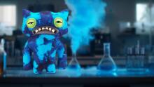 Fuggler Laboratory Misfits by ZURU Funny Ugly Monster Plush Collectible Toy - Wide Eyed Weirdo - blue, kids soft toy