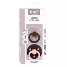 Bibs Studio Colour Round Fusion Art.263669 Dusky Lilac Plum Mix Apaļš māneklītis (knupītis) no 100% naturāla kaučuka no 6-18 mēn. (2 gb.)