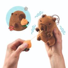 Capybara HS-6 Wind-up capybara plush with fruit, 2 assorted