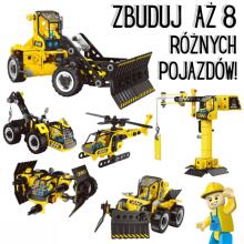 WOOPIE Construction Blocks Build Construction Vehicles 8 Models STEAM
