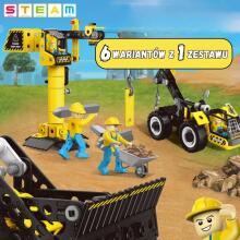 WOOPIE Construction Set Construction Vehicles STEAM 6in1 223 pcs