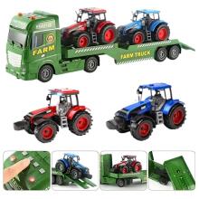 WOOPIE Car Transporter with Tractors Farm Lights Sounds