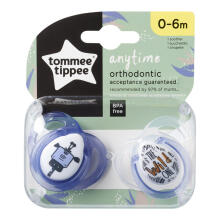 Tommee Tippee silikona māneklis 2vnt 0-6m Anytime 433649