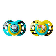 TOMMEE TIPPEE māneklītis silikona Fun Style 6-18m 2vnt, 433651