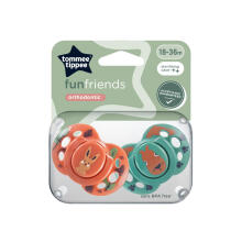 TOMMEE TIPPEE māneklītis silikona FUN 18-36 m., 2 gab., 433657
