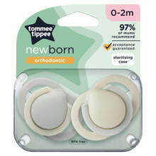 TOMMEE TIPPEE māneklītis silikona CLOSER TO NATURE 0-2 m., 2 gab., 433659