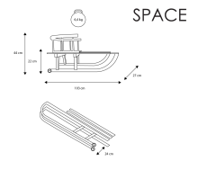 Kunert Sledge Space Art.264429 Bērnu kvalitatīvas saliekamās koka/metāla ragavas no metāla un  ar muguriņu