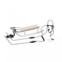 Kunert Sledge Rocker Art.264445 Khaki Детские особо выносливые санки со спинкой и ручкой и тёплым спальным мешком