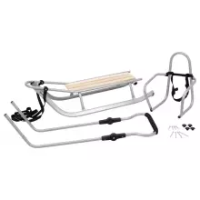 Kunert Sledge Rocker Art.264445 Khaki Детские особо выносливые санки со спинкой и ручкой и тёплым спальным мешком