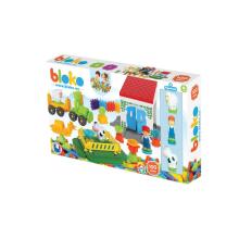 MOCHTOYS Ezis Bloki Pin Bricks FERMA kastē 100 gab. + 3 figūras