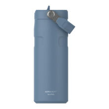 Termopudele ar salmiņu The IceFlow Bottle Flip Straw 2.0 0,47L zilganvioleta
