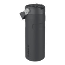Termopudele ar salmiņu The IceFlow Bottle Flip Straw 2.0 0,47L melna 2.0 