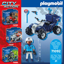 PLAYMOBIL Policija – Ātrgaitas kvadracikls 71092