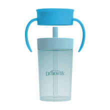 Dr. Brown's TC01045 komplekts "No salmiņu krūzes līdz 360° krūzei, dzerot kā no glāzes" 300 ml zils