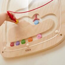 VIGA Wooden Sensory Manipulative Board Gravity Flow