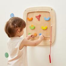 VIGA Wooden Sensory Activity Board Pinball Game