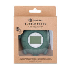 PETITE&MARS 582817 Silicone Digital Bath Thermometer Turtle Terry Misty Green