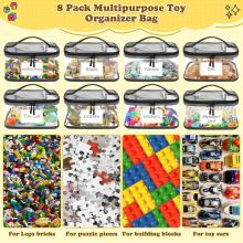Storage Bag Toy  Art.265277 Soma rotaļlietām-organaizers ar vārda etiķeti  un sieta nodalījumiem,8 gab