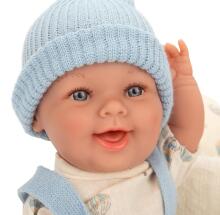 Arias baby doll in a white carrier, boy, 33 cm