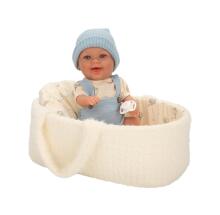 Arias baby doll in a white carrier, boy, 33 cm