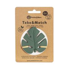PETITE&MARS 701817 Silikona Košļājamā Rotaļlieta TAKE&MATCH Misty Green 0+