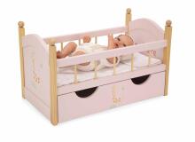 Doll Bed with Drawer, Nature