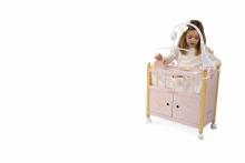 Arias Doll Bed with Wardrobe, Nature