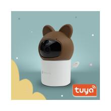 Электронная няня MARY'S MW61443 с поворотной камерой "Медведь" коричневая WIFI TUYA