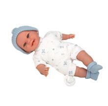 Arias doll with sound, blue hat, 34 cm