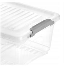 Box with lid clipbox Leonie 37.5x28.5x16cm 11.4L transparent