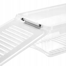 Box with lid clipbox Leonie 37.5x28.5x16cm 11.4L transparent