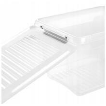 Kaste ar vāku clipbox Leonie 37,5x28,5x23,5cm 16,6L caurspīdīga 