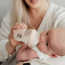 Haakaa Glass Baby Bottle Art.BHK138-G Стеклянная детская бутылочка для кормления 120 мл.
