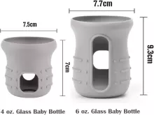 Haakaa Silicone Glass Baby Bottle Cover Art.BHK123 Силиконовый чехол для детской бутылочки,180мл